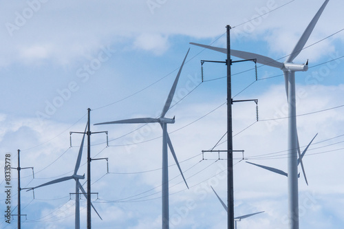 Wind Turbines with Electricity Power Pylons