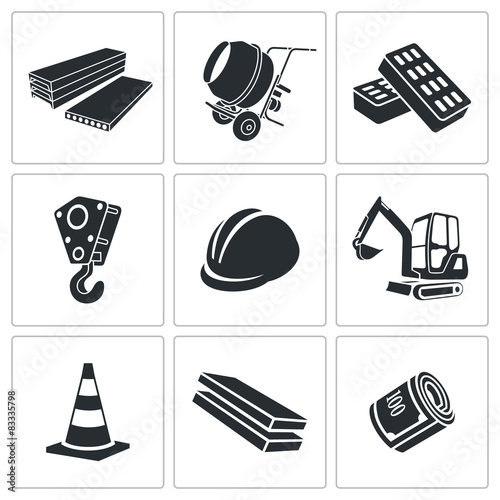 Building Vector Icons Set