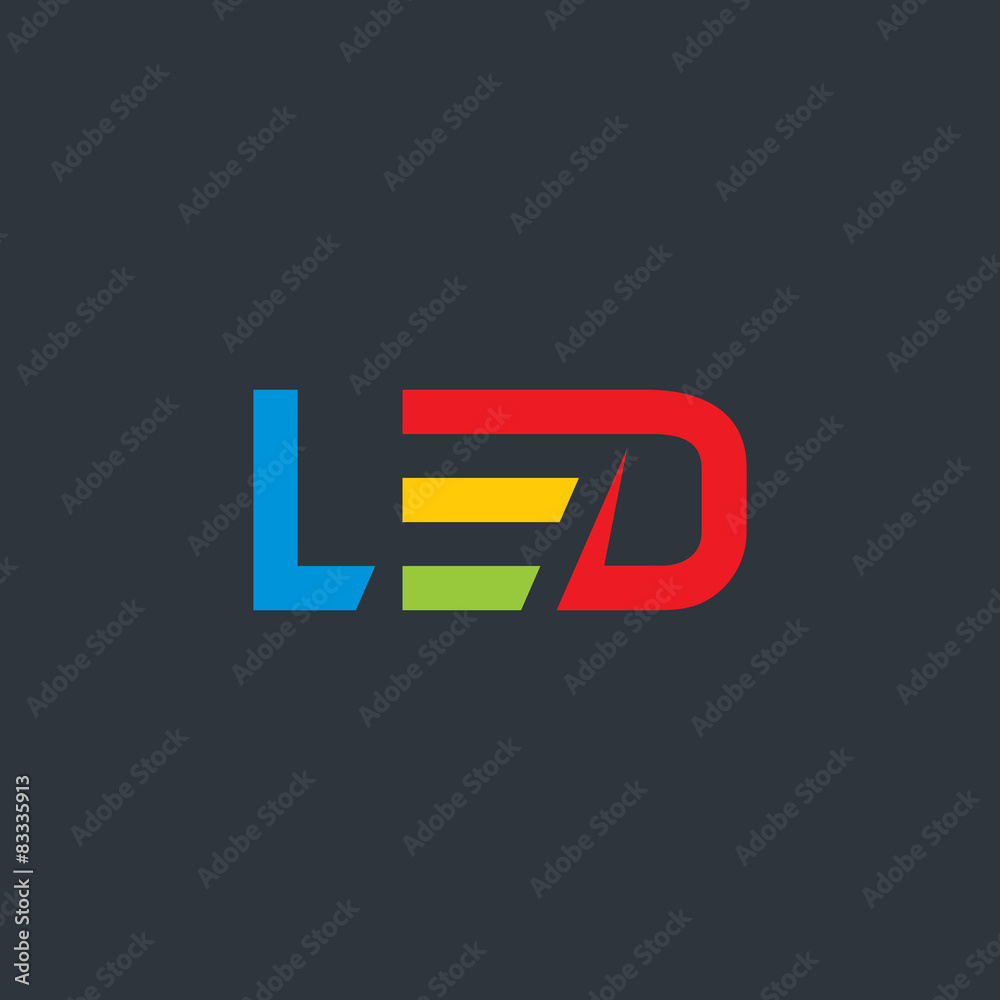 LED illumination vector sign LED illumination vector sign