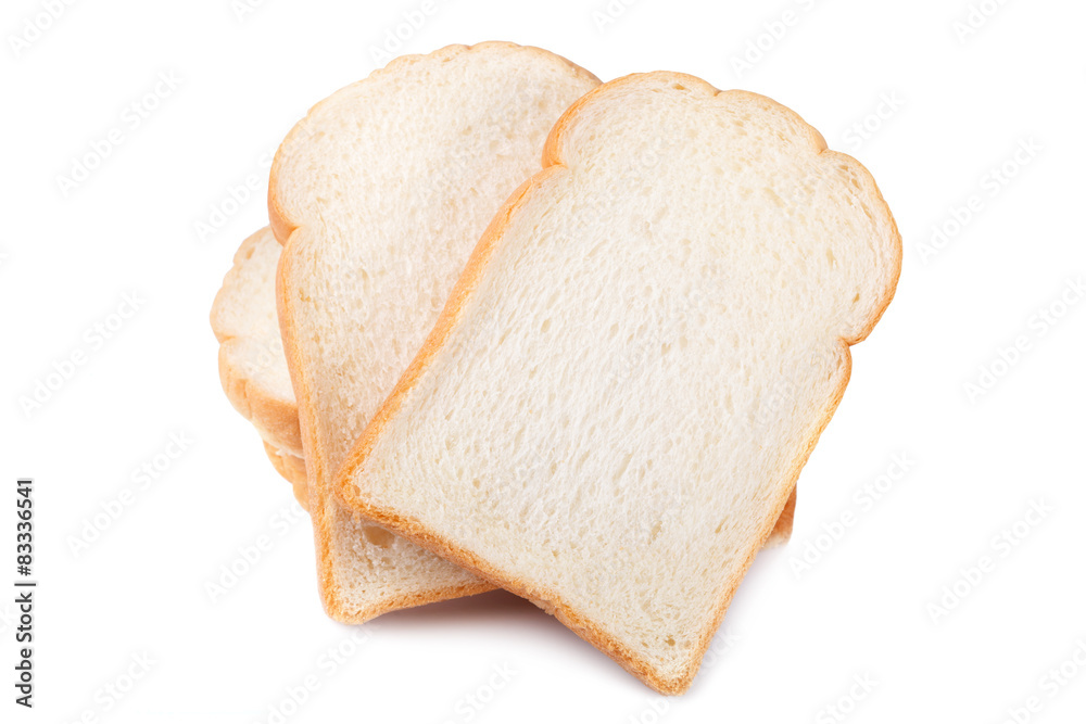sliced bread isolated on white background sliced bread isolated on white background