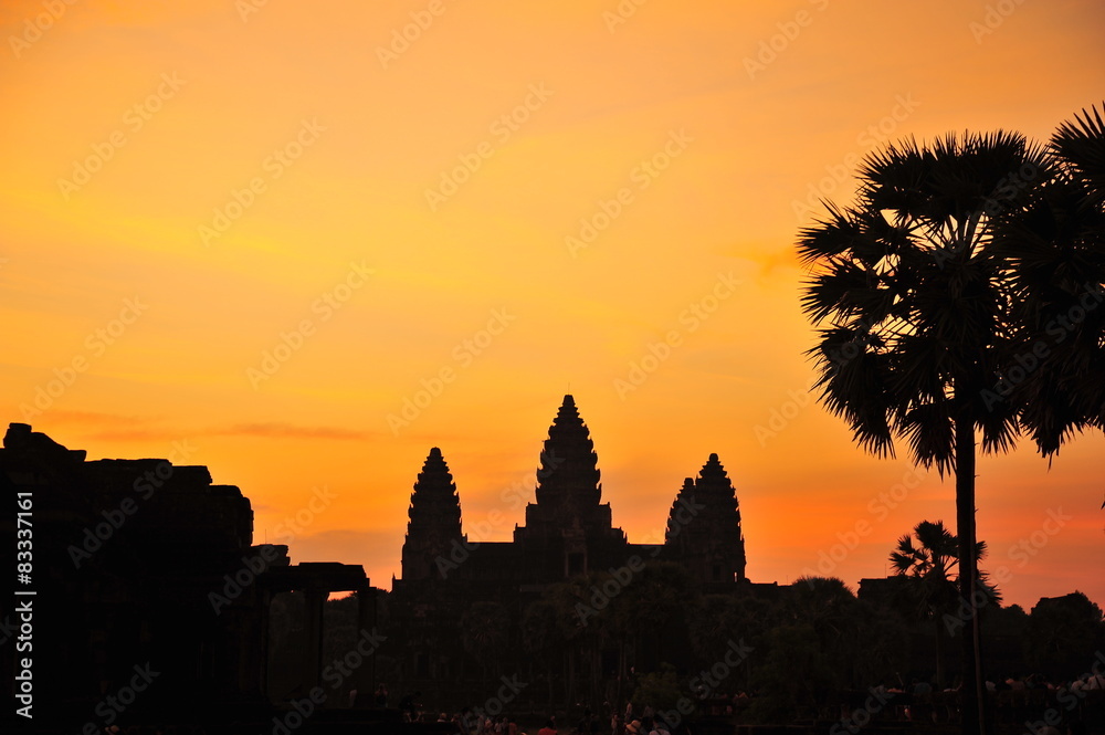 Angkor Wat Temple of Cambodia at Sunrise