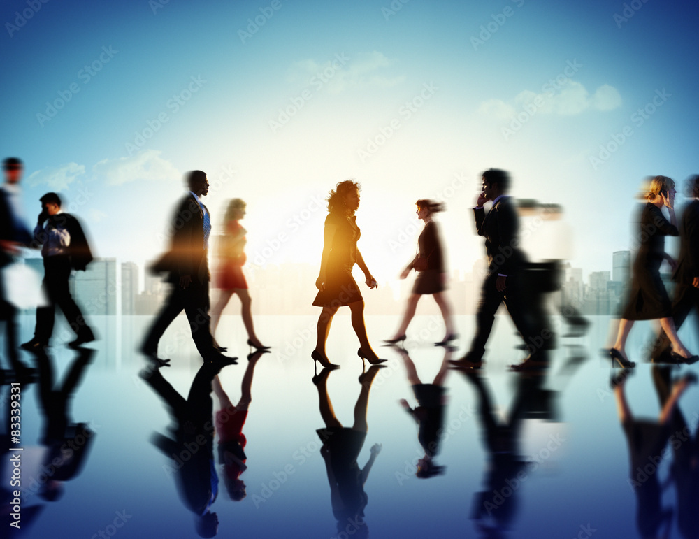 Business People Commuter Corporate Cityscape Pedestrian Concept Business People Commuter Corporate Cityscape Pedestrian Concept