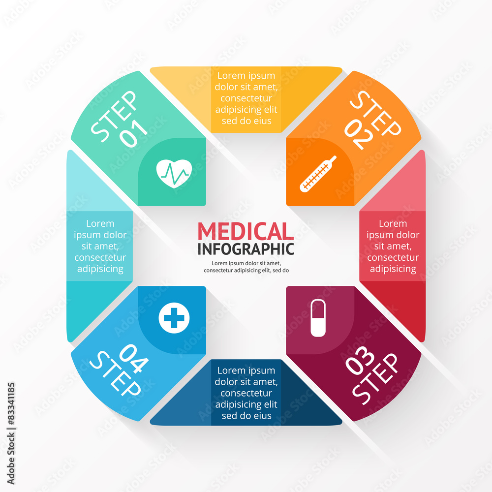 Vector circle plus sign infographic. Template for diagram, graph Vector circle plus sign infographic. Template for diagram, graph