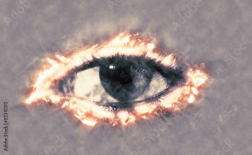 Eye on fire