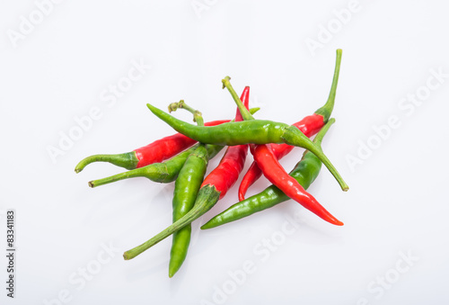 chili pepper isolated on a white background