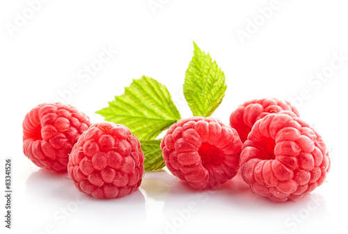 fresh organic raspberries