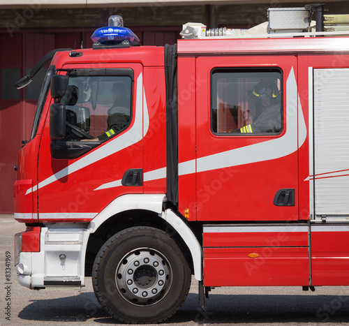 new red fire trucks with sirens blue