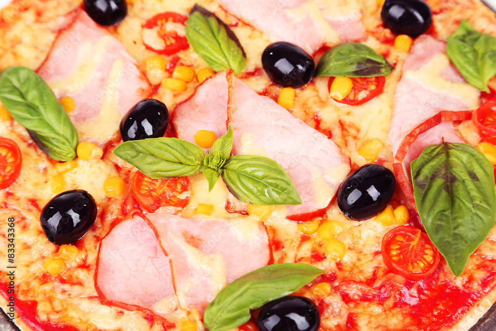 Delicious fresh pizza Delicious fresh pizza