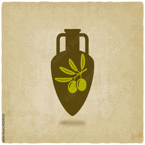 amphora with olive oil