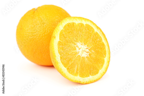 Orange fruit isolated on white