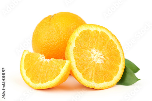 Orange fruit isolated on white