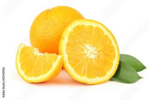 Orange fruit isolated on white