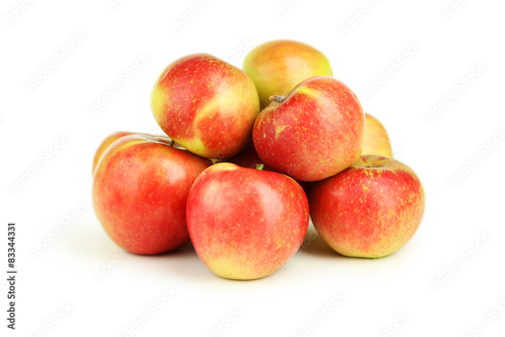 Red apples isolated on white