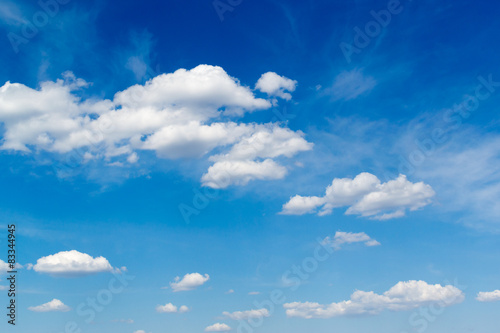 White Cloudscape and Blue Sky