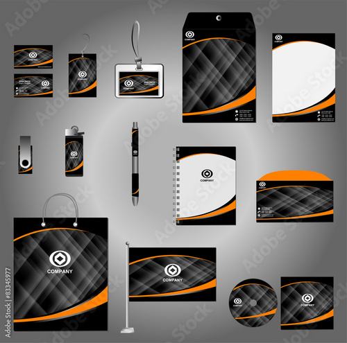 Abstract business stationery template
