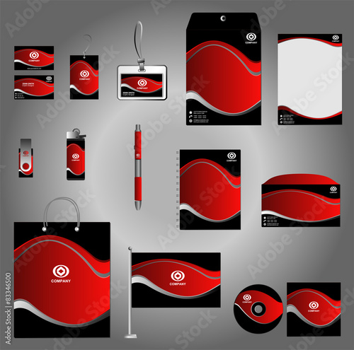 Stationery set design, Stationery template, Corporate identity design vector
