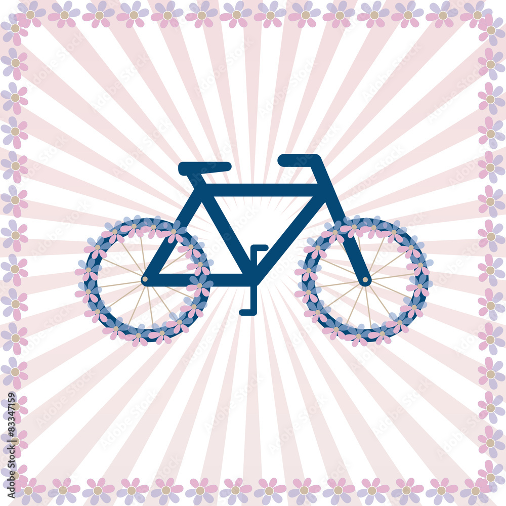 Fototapeta premium Bike banner retro