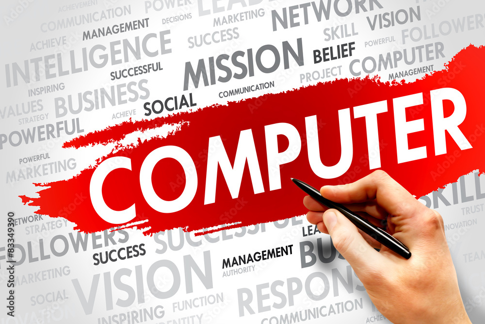 COMPUTER word cloud, business concept COMPUTER word cloud, business concept