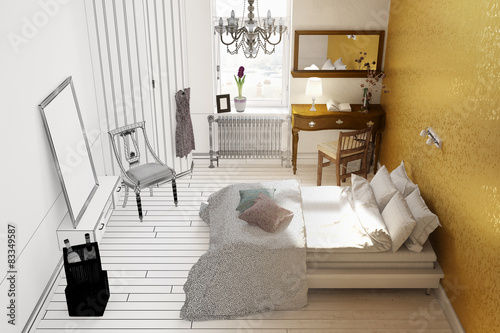 CAD Raumplanung für Schlafzimmer