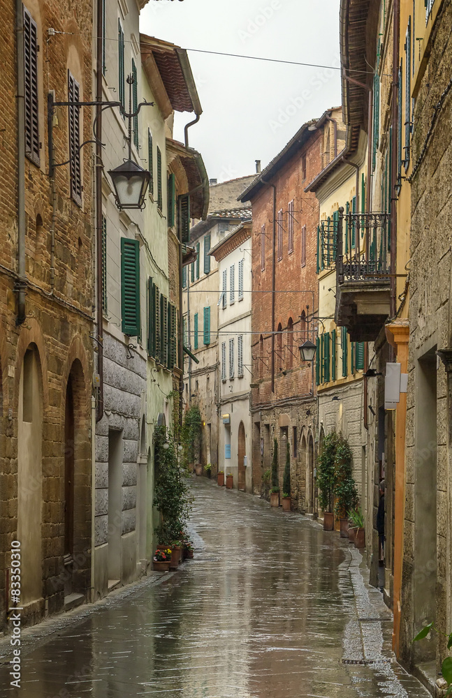 street in Montalcino, Italy