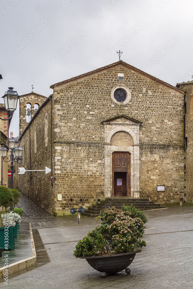 Fototapeta premium Church of Sant Egidio, Montalcino, Italy