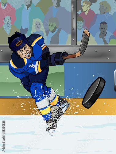 Canvas Print St Louis ice hockey player.