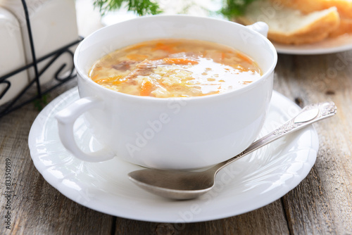 Noodle soup with carrots