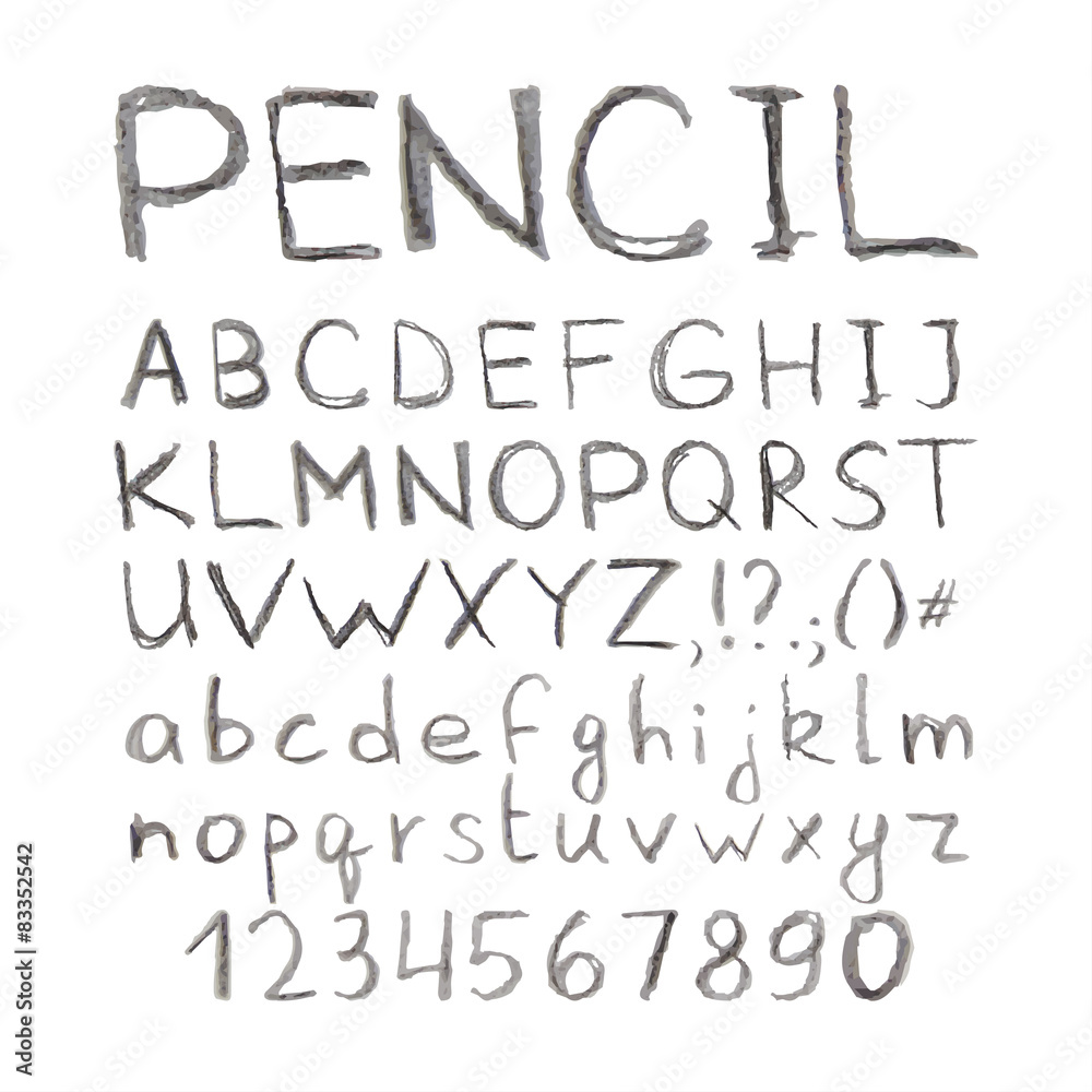 Pencil Hand Drawn Font