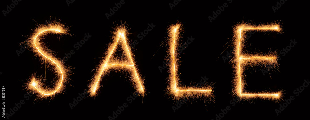 Sale lettering drawn with bengali sparkles Sale lettering drawn with bengali sparkles