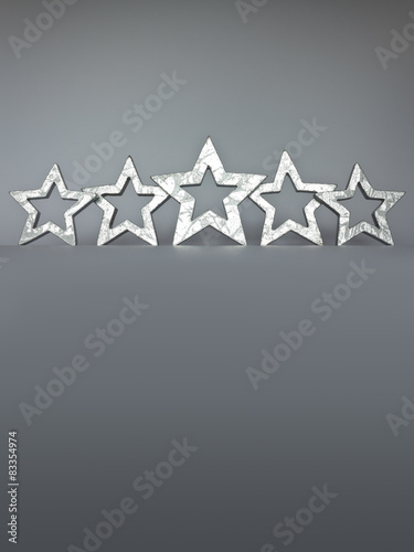Five silver stars copy space © agenturfotografin