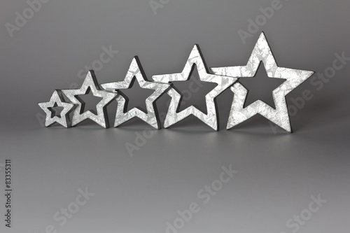 5 silver stars copy space © agenturfotografin