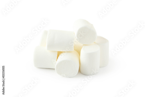 Marshmallows isolated on white