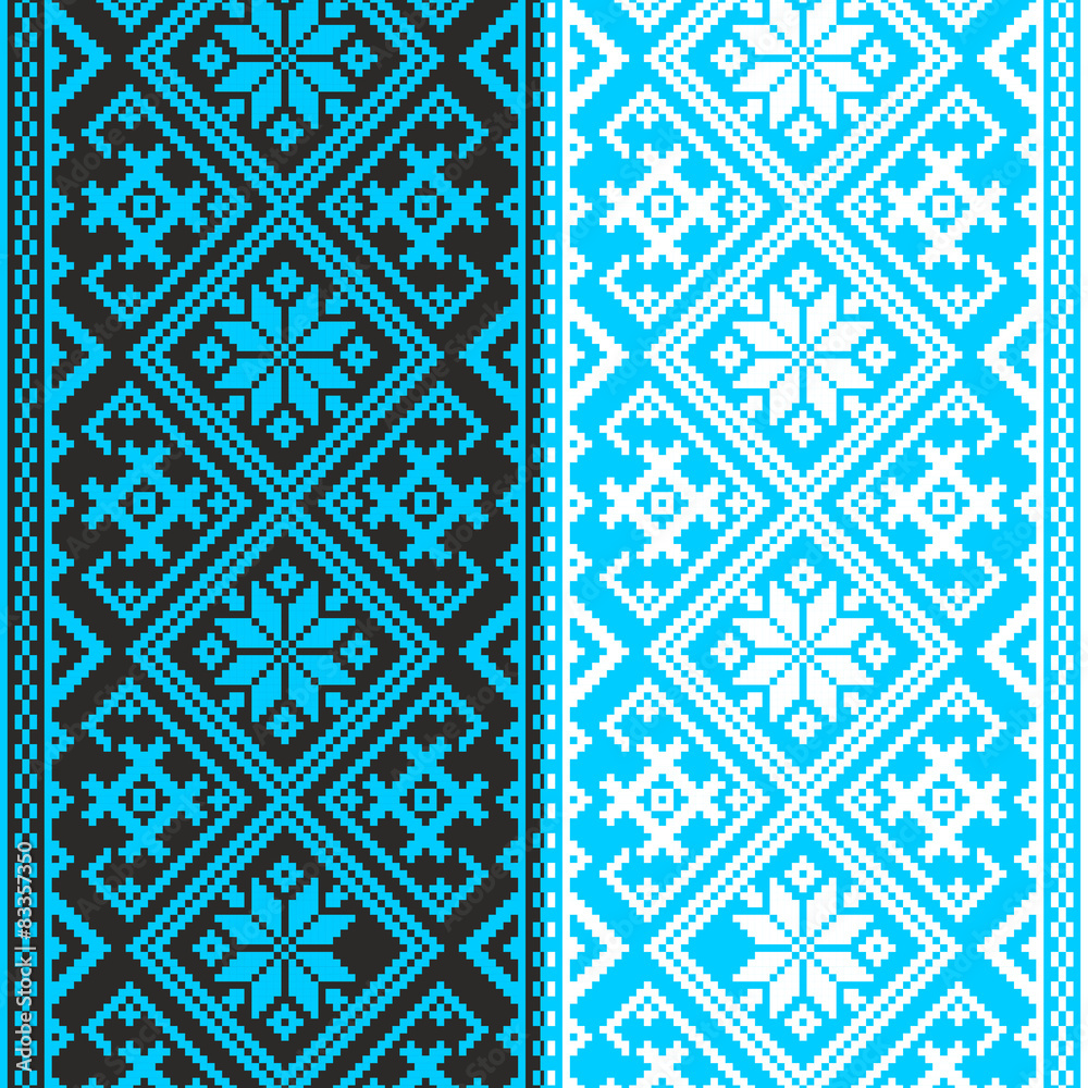Blue ukrainian pattern