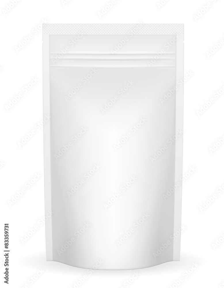 white packaging foil for ketchup or sauce vector illustration