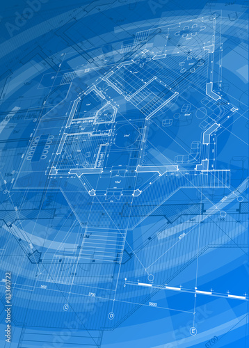 Architecture design: blueprint house plan
