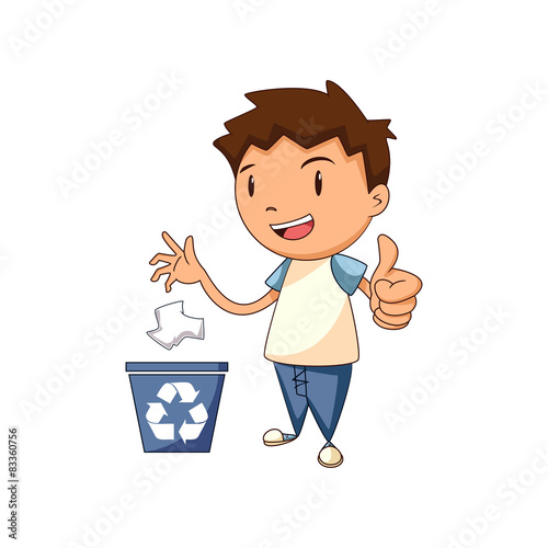 Recycling paper, vector illustration