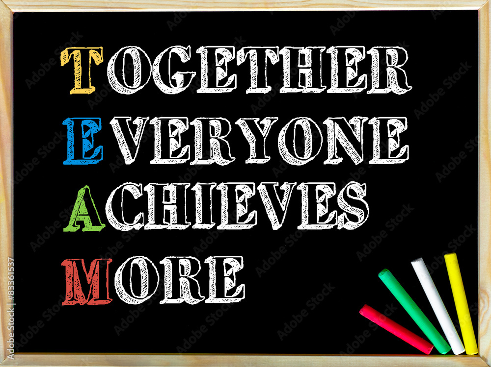 Acronym TEAM as Together Everyone Achieves More Stock-Foto | Adobe Stock