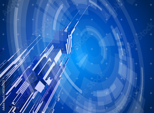 blue technology illustration - megapolis