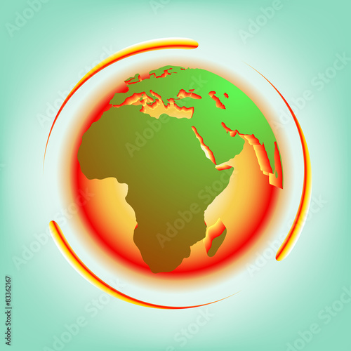 Global warming abstract vector