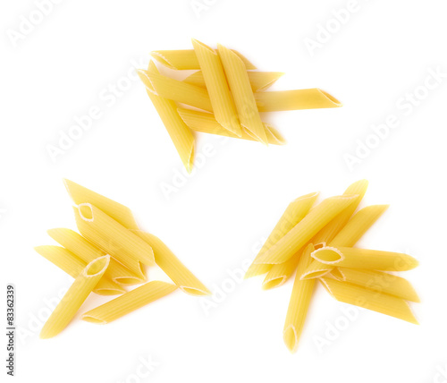 Small pile of penne pasta