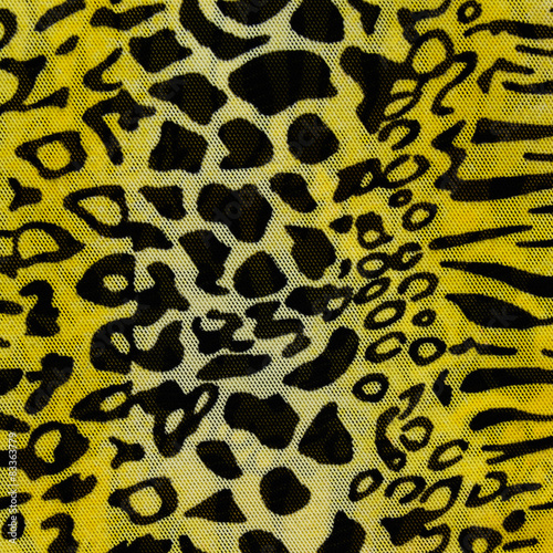 texture of print fabric striped leopard for background