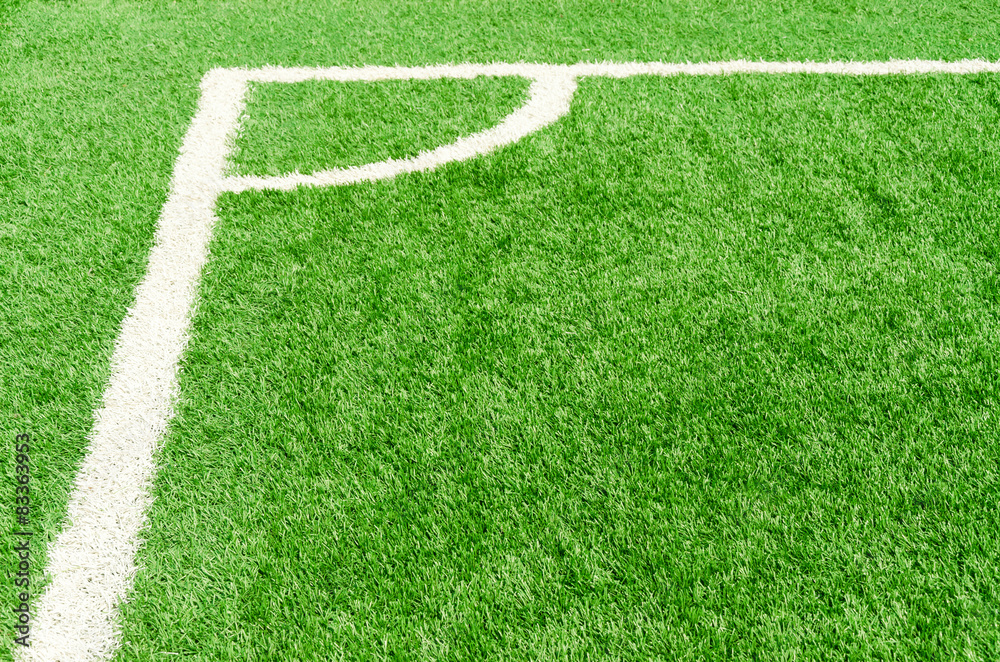 white corner field line on soccer field white corner field line on soccer field
