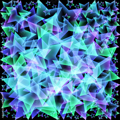 Vektor Hintergrund - Sterne - blau - grün