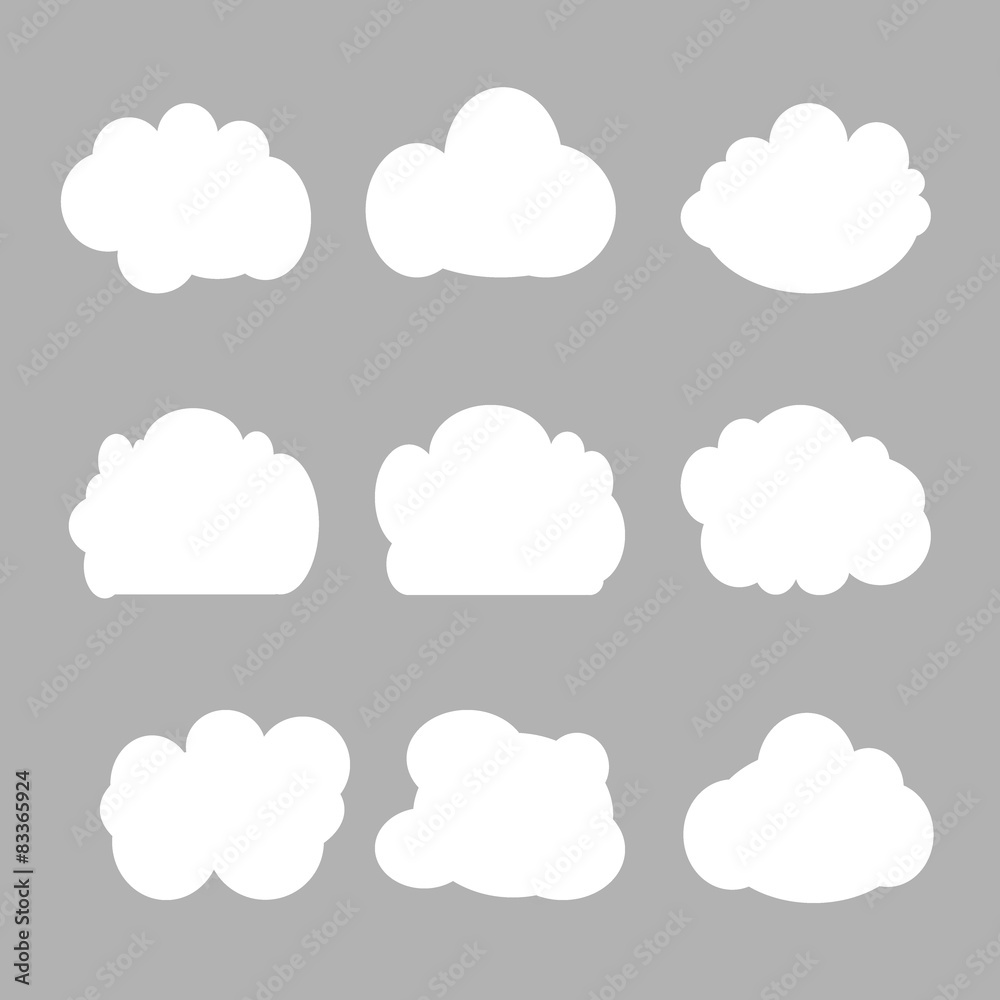 Vector illustration of clouds collection Vector illustration of clouds collection