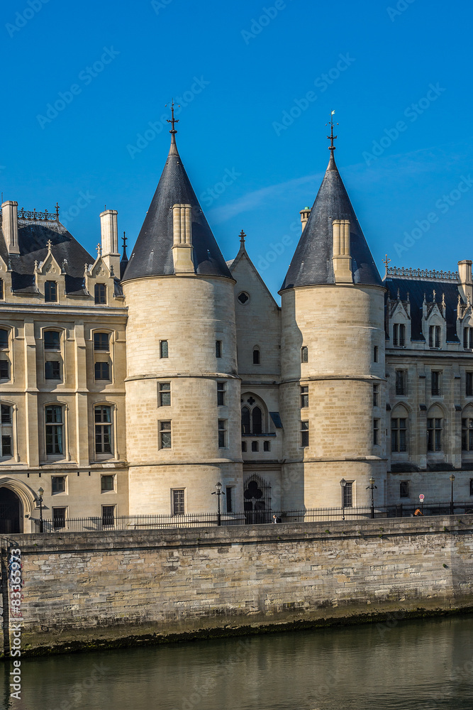 Castle Conciergerie - former royal palace and prison. Paris.