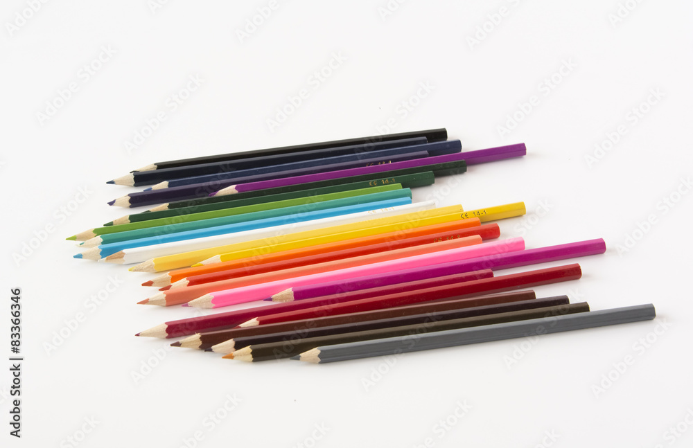 A set of color pencils A set of color pencils