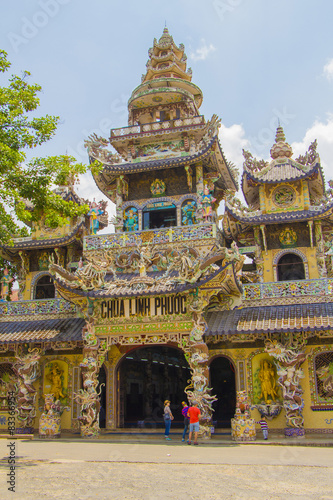 Chua Linh Phuoc temple in dalat city Vietnam