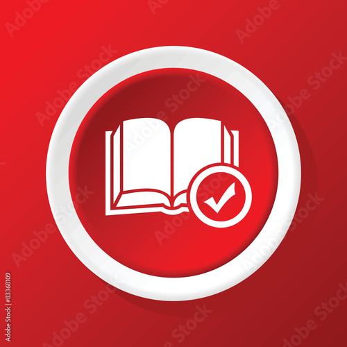 Favorite book icon on red