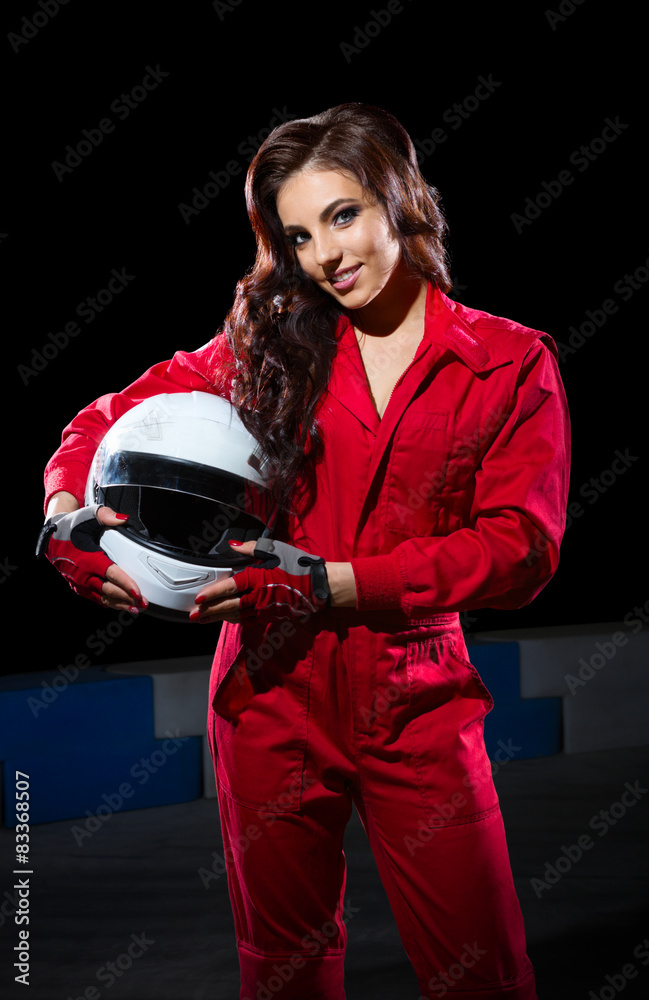 Young girl with helmet Young girl with helmet