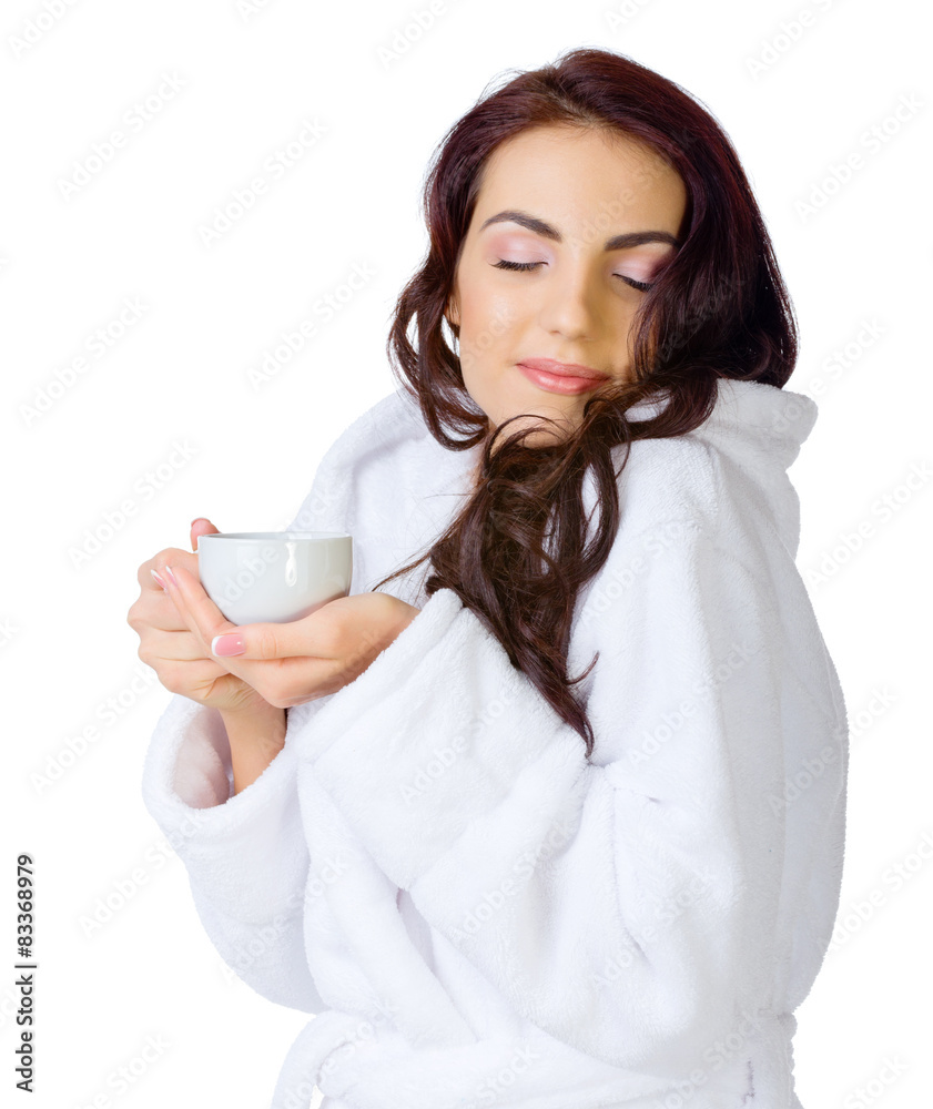Young girl with cup Young girl with cup